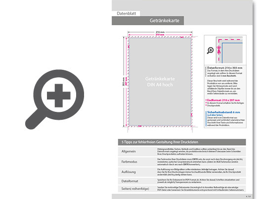 Product Bild getr__nkekarte_mit_3-fach_drahtheftung__endformat_din_a4__20-seitig