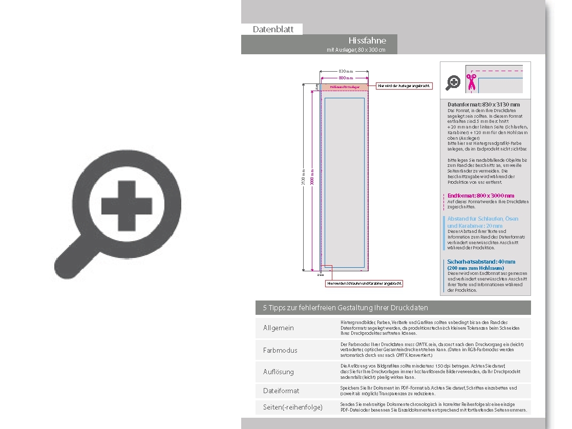 Product Bild hochwertige_hissfahne_f__r_masten_mit_ausleger__80_x_300_cm__4_0-farbig_bedruckt