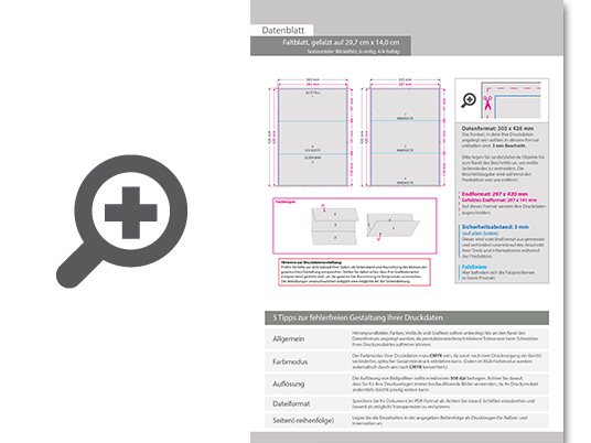 Product Bild faltblatt__gefalzt_auf_29_7_cm_x_14_0_cm__horizontaler_wickelfalz__6-seitig